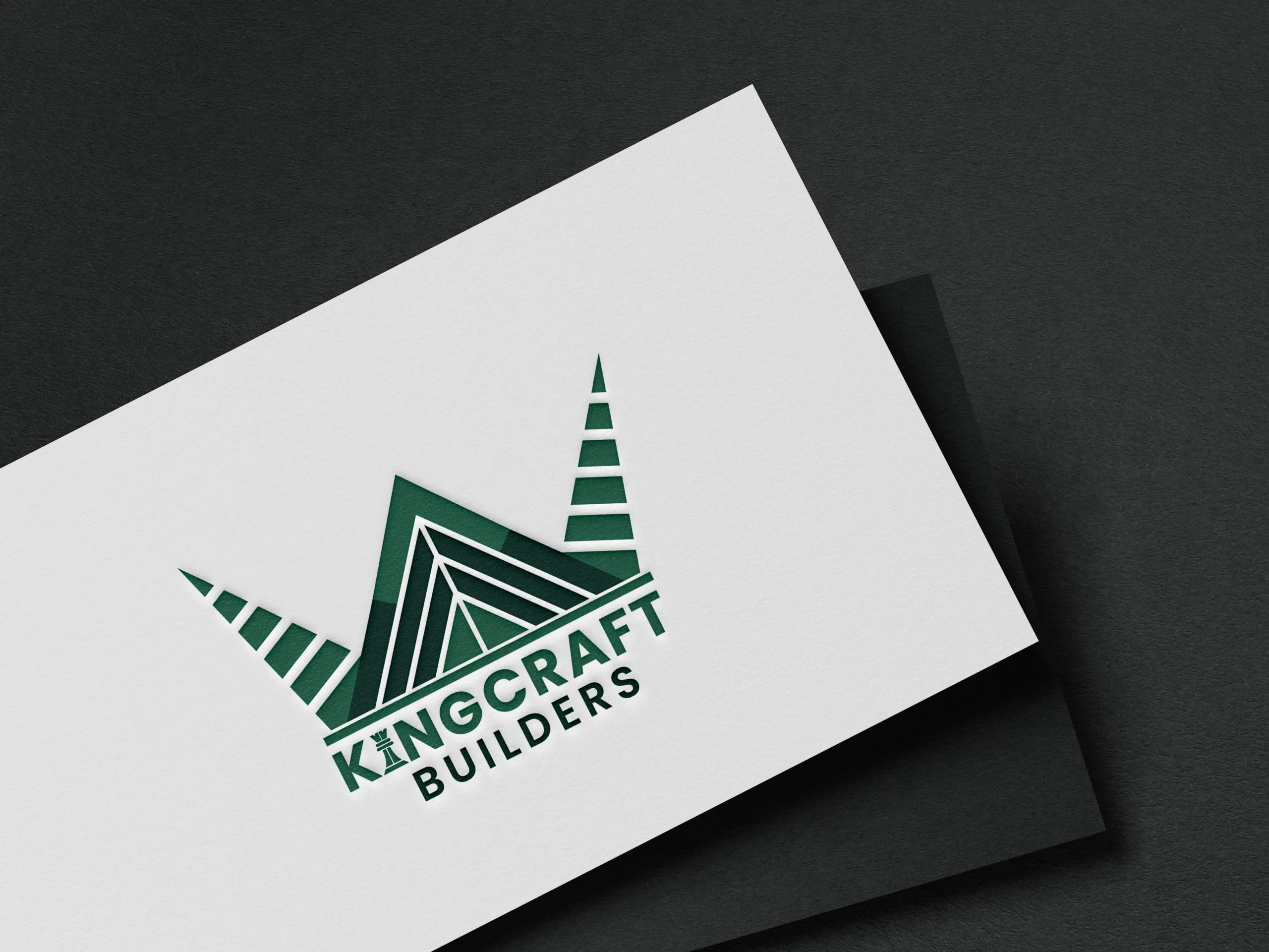 kingcraft Builders logo mockup